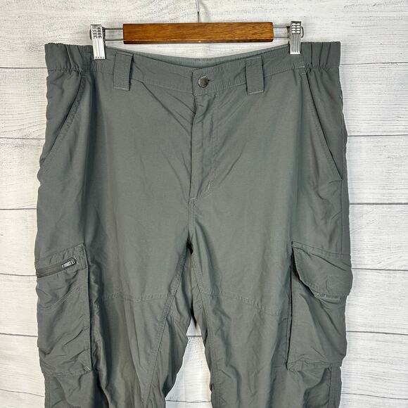 Columbia Mens size 36x30 Kestrel Trail Outdoor Tech Cargo Nylon Pants Gray - Picture 3 of 8